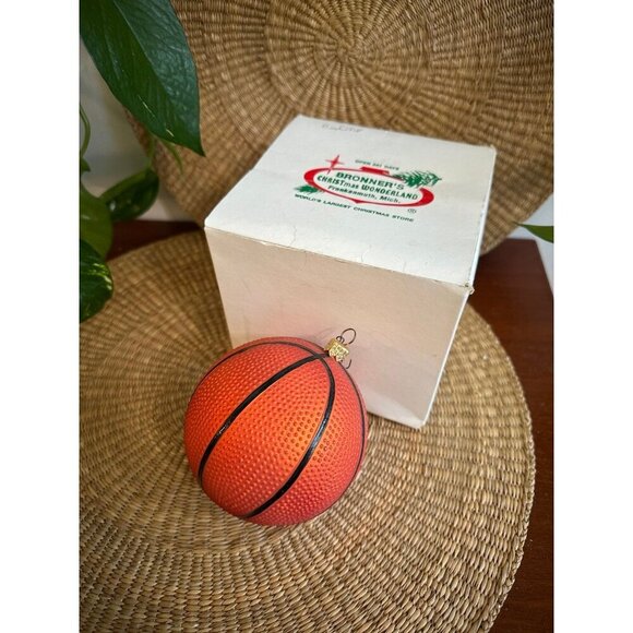 Bronner’s Basketball Christmas Ornament – Textured Sports Ball - Picture 1 of 6